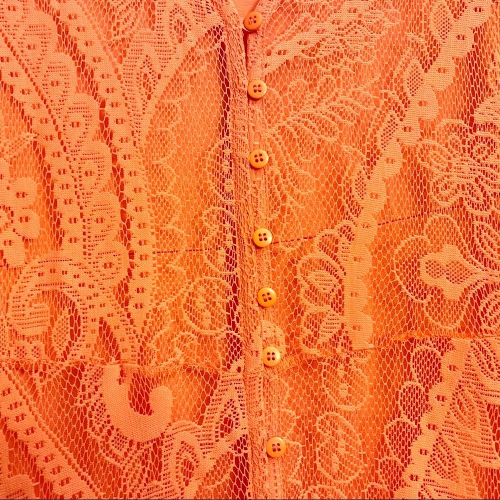 Torrid Lace Coral Button Front Skater Maxi Dress Sizes: 1XL 2XL  3XL NWT - Picture 10 of 16